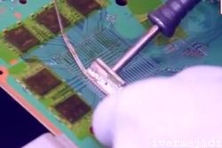 هویه نوک پهن همراه با سیم فیله ای مسی برای تمیز کردن بقایای قلع از پایه های چیپ-soldering